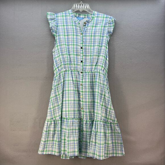 Draper James Dresses & Skirts - Draper James Women's RSVP Dress Size Medium Plaid Preppy Cottagecore Summer